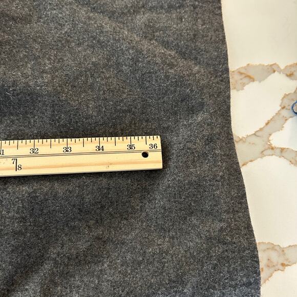 Max Mara Dress Wool Angora Blend Surplice Faux Wrap Classic Gray Long Sleeve - Picture 7 of 8